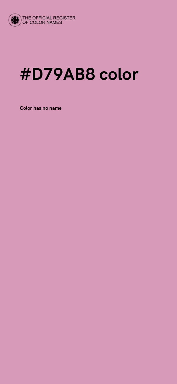 #D79AB8 color image