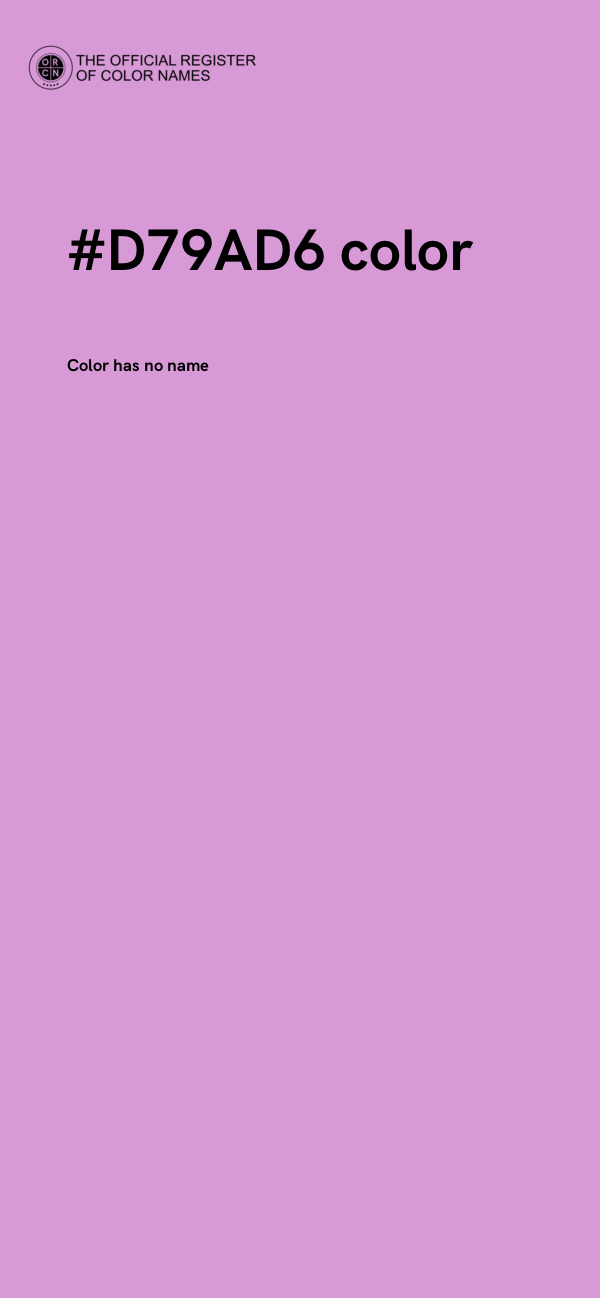 #D79AD6 color image