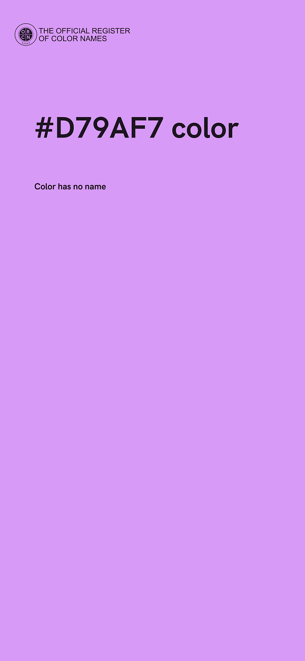 #D79AF7 color image