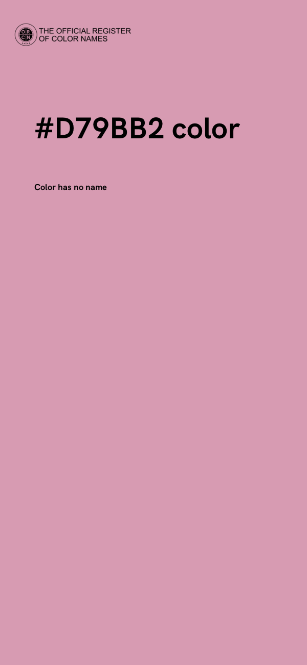 #D79BB2 color image
