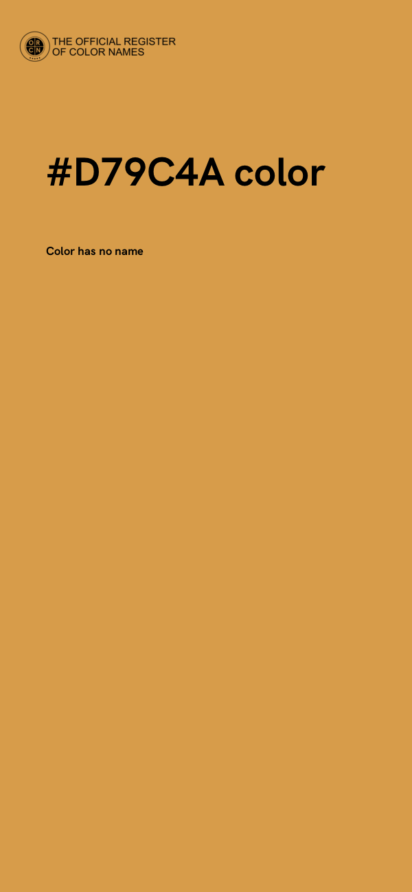 #D79C4A color image