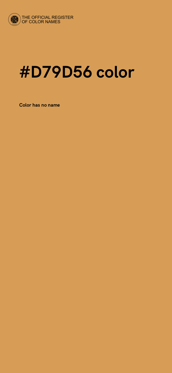 #D79D56 color image
