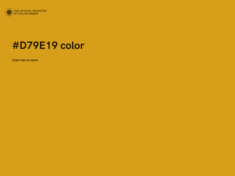 #D79E19 color image