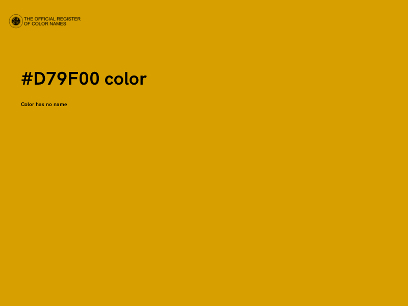 #D79F00 color image
