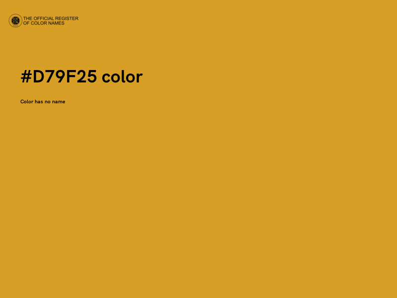 #D79F25 color image