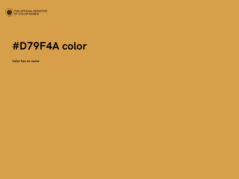 #D79F4A color image