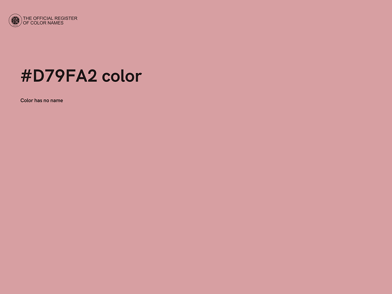 #D79FA2 color image