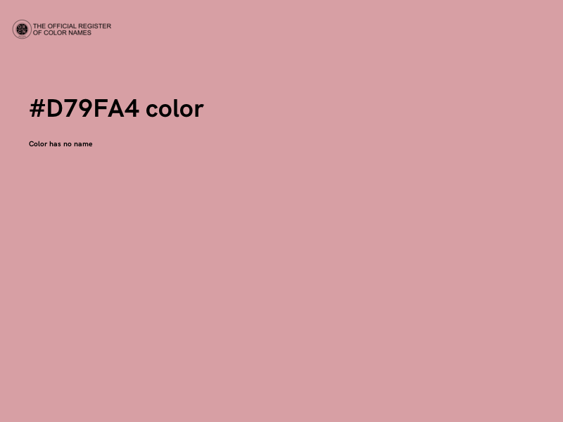 #D79FA4 color image