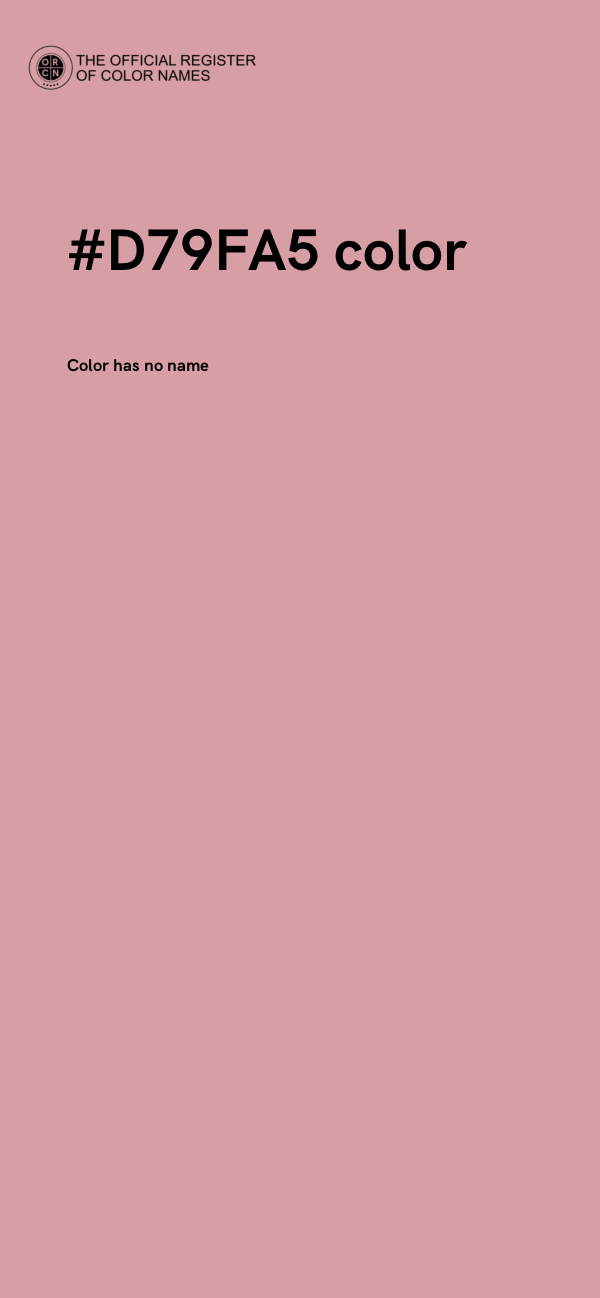 #D79FA5 color image