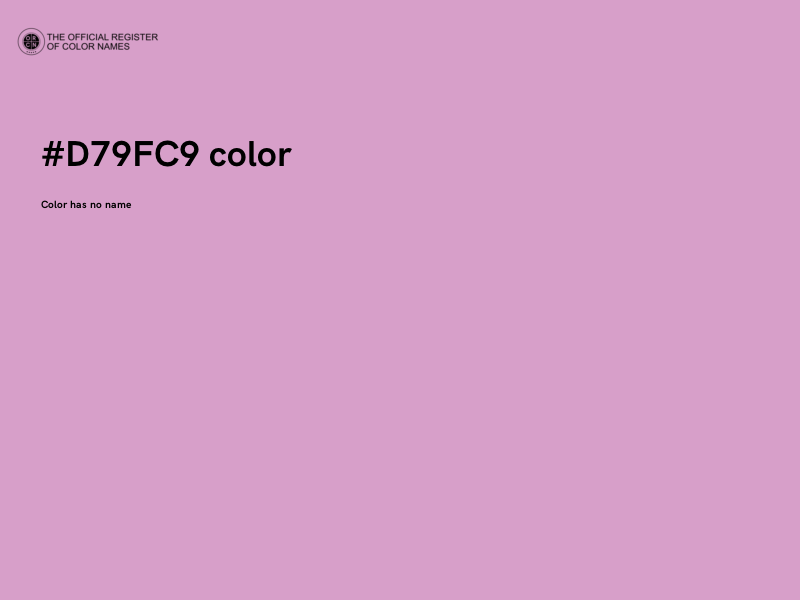 #D79FC9 color image