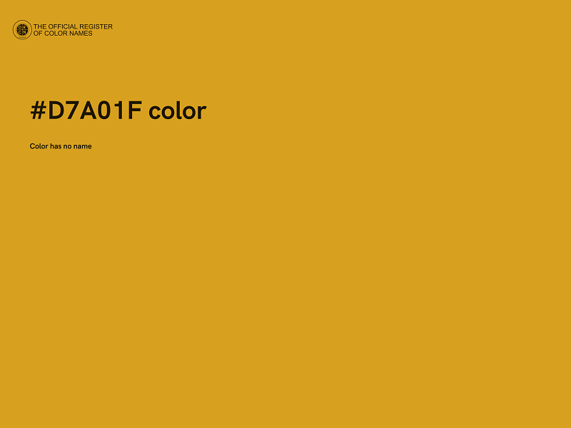 #D7A01F color image