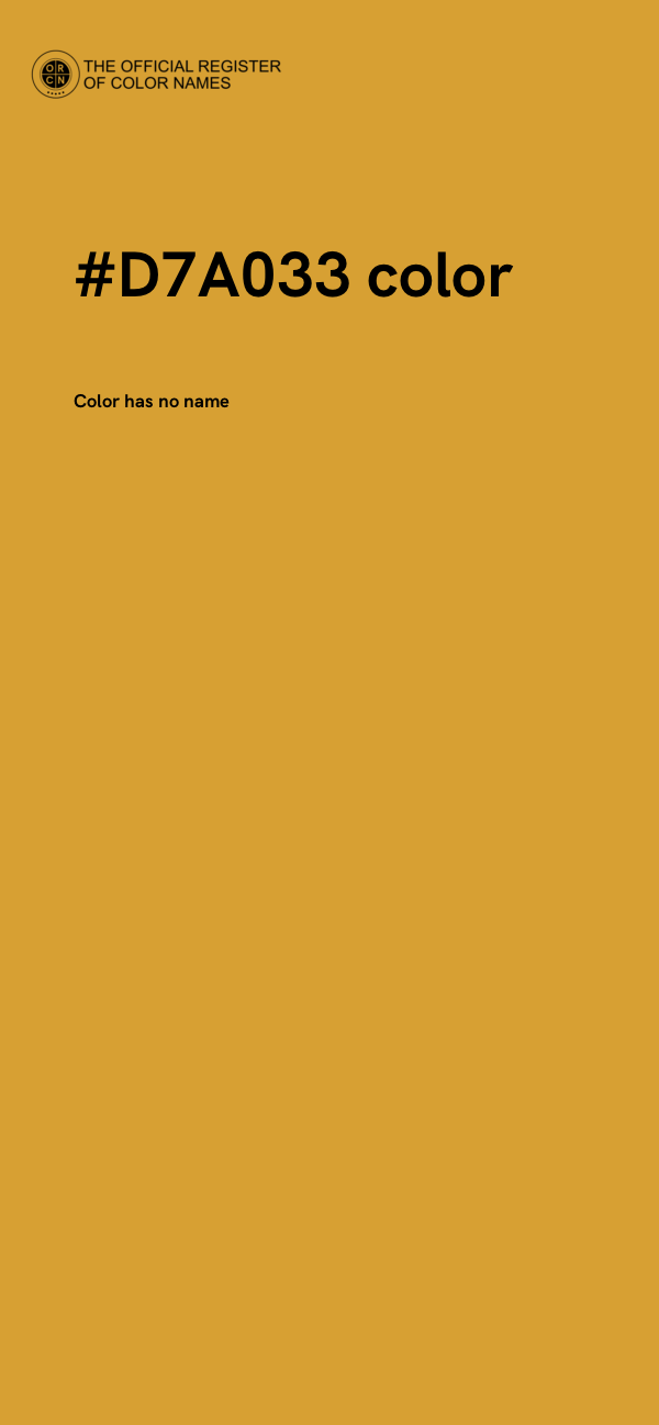 #D7A033 color image