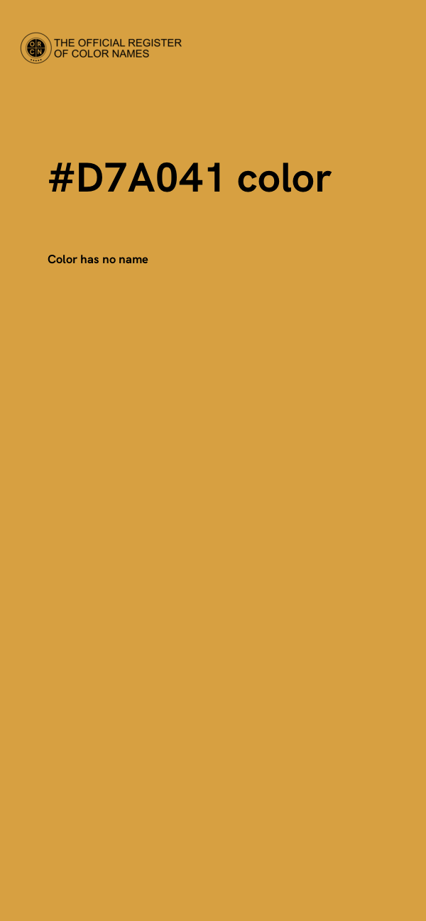 #D7A041 color image