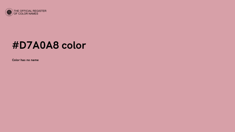#D7A0A8 color image