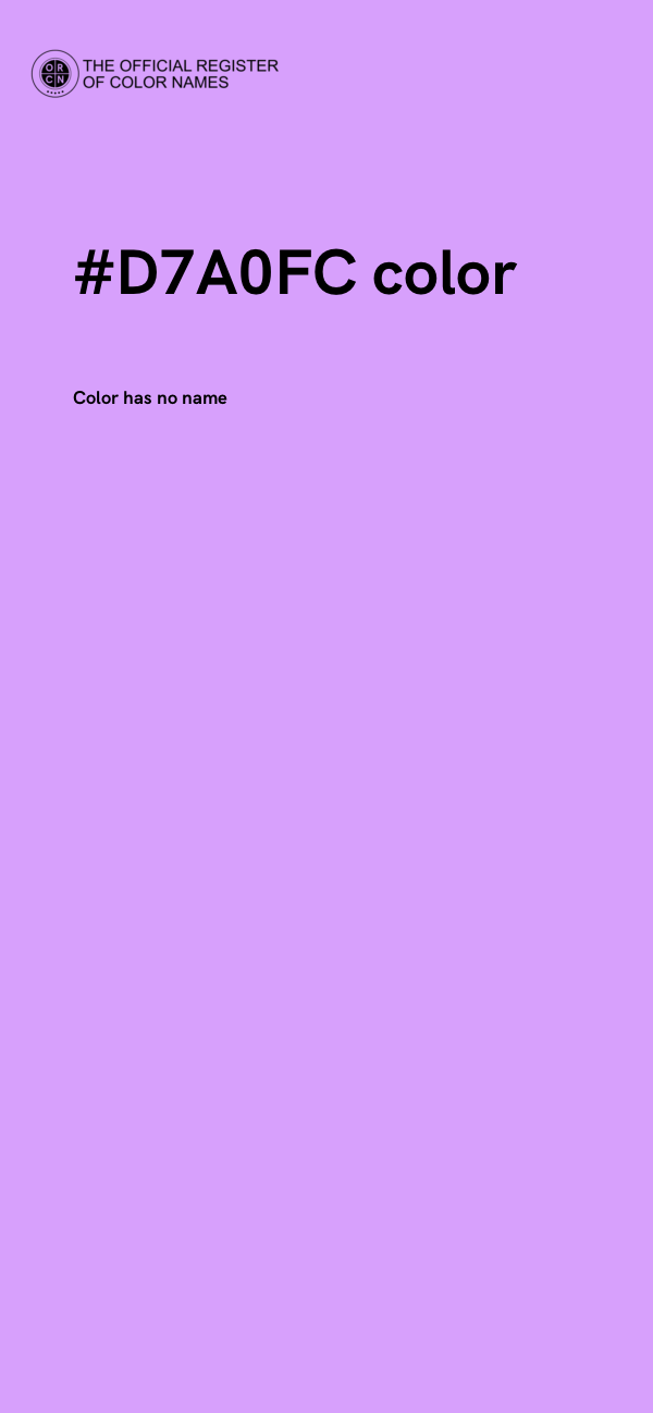 #D7A0FC color image