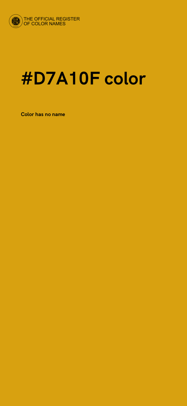 #D7A10F color image