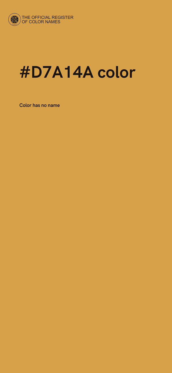 #D7A14A color image