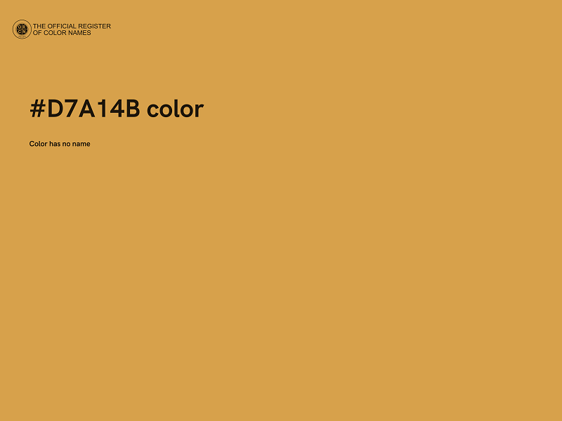 #D7A14B color image