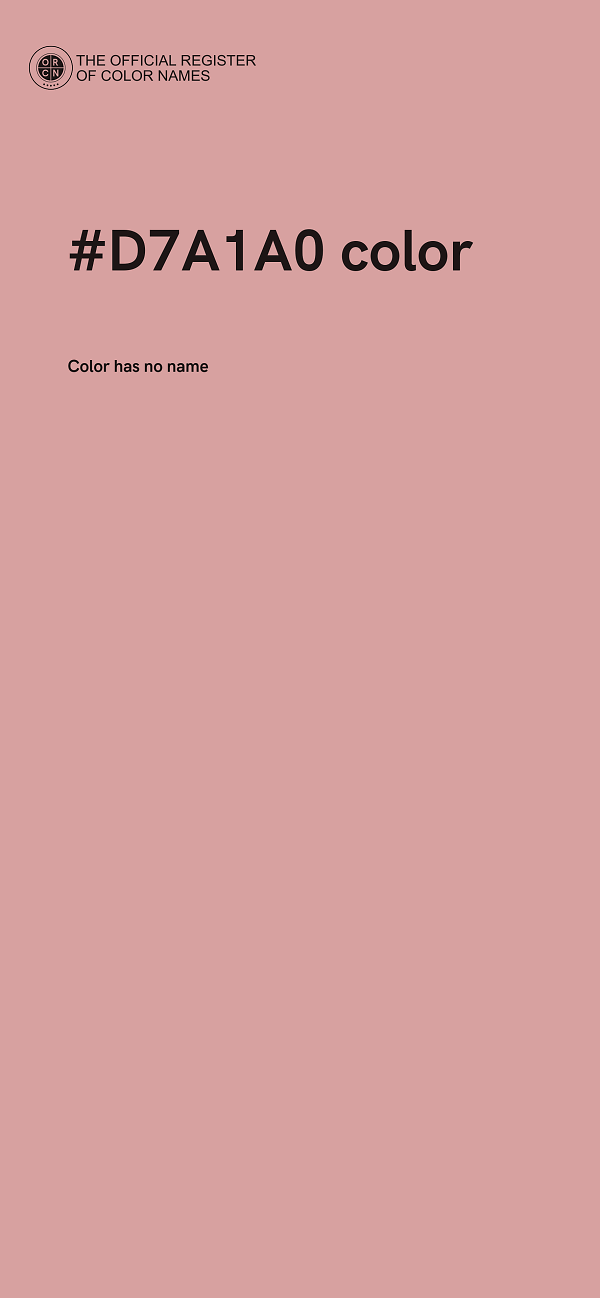 #D7A1A0 color image