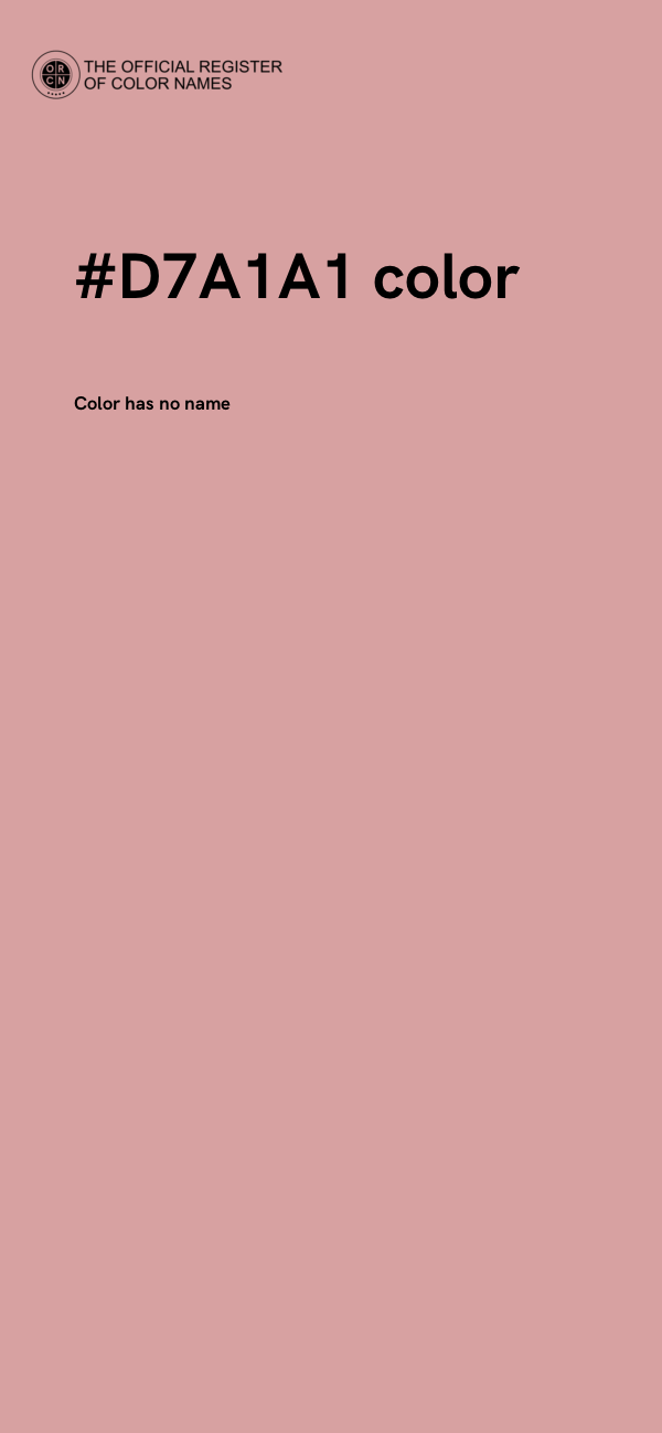 #D7A1A1 color image