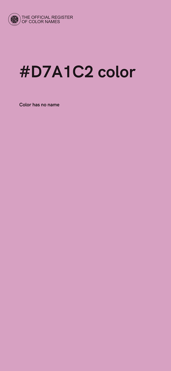 #D7A1C2 color image