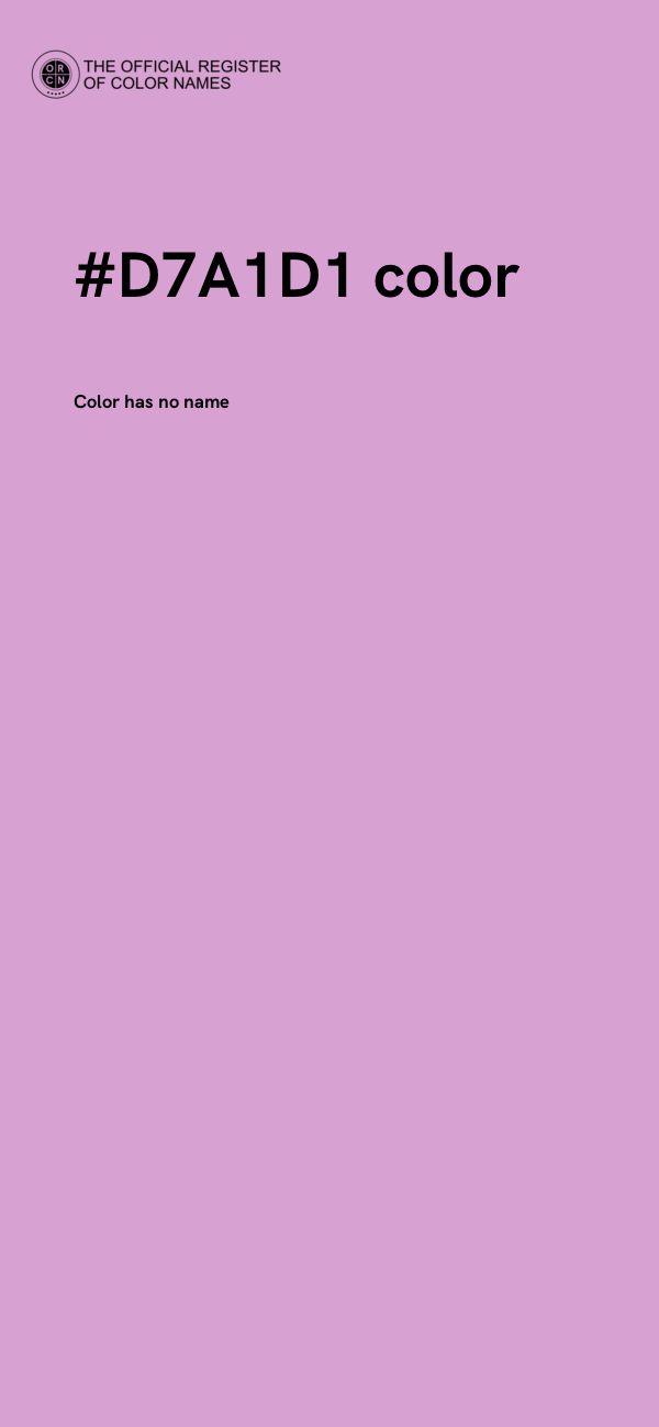 #D7A1D1 color image