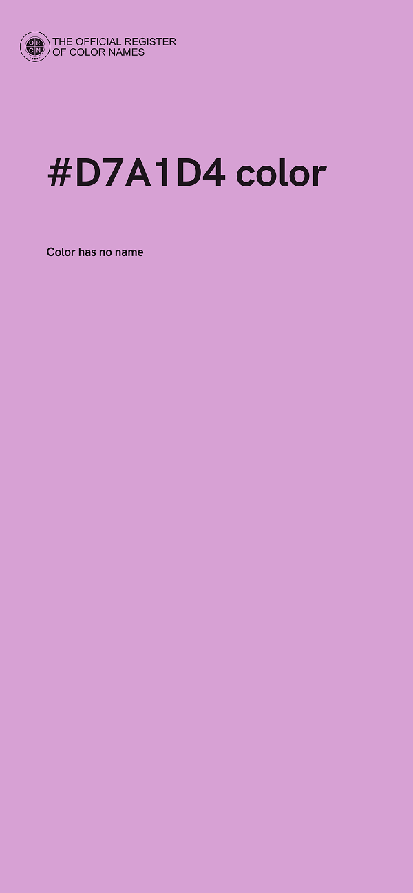 #D7A1D4 color image