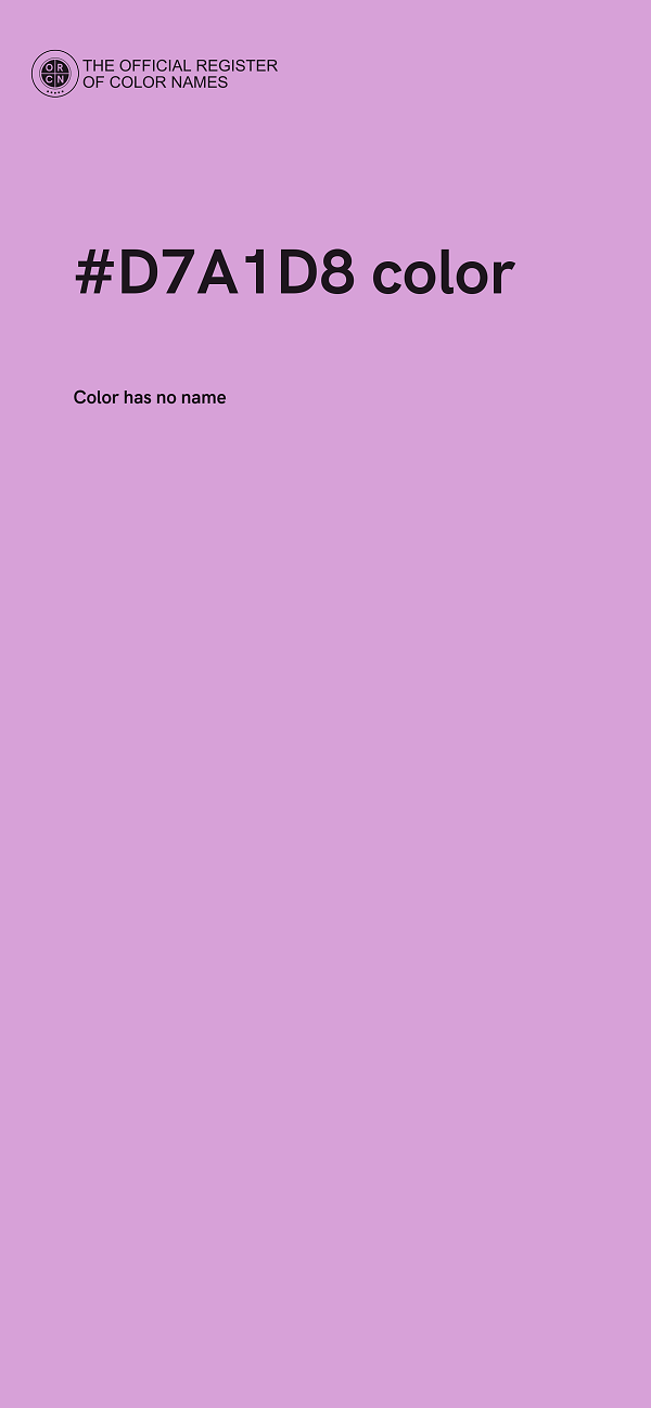 #D7A1D8 color image