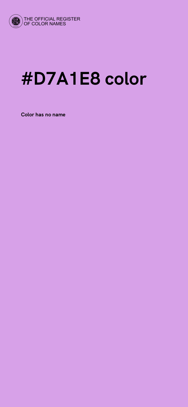 #D7A1E8 color image