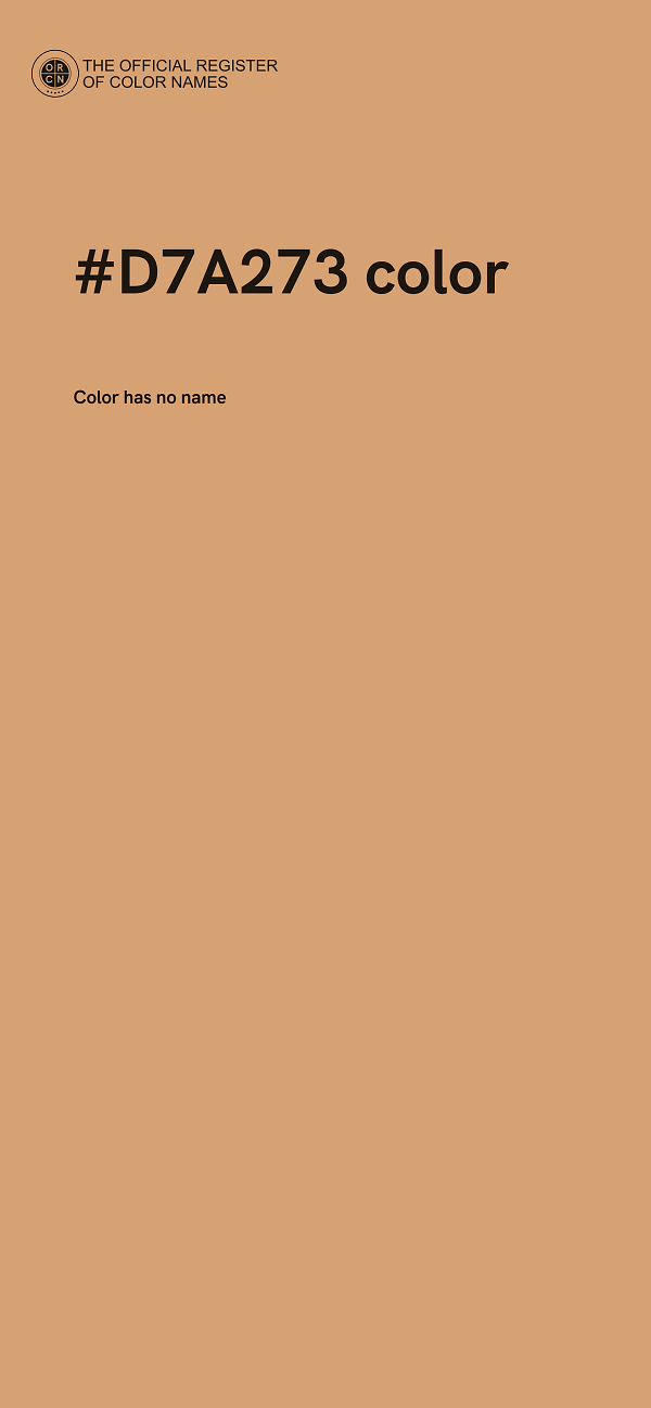 #D7A273 color image