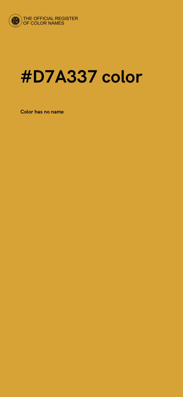 #D7A337 color image