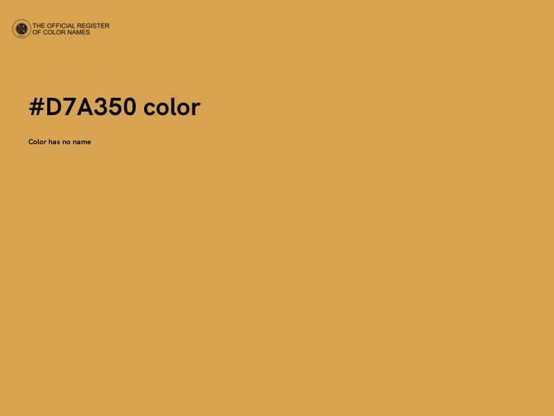 #D7A350 color image