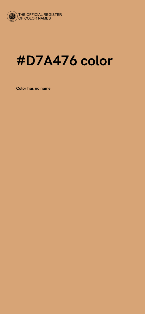 #D7A476 color image
