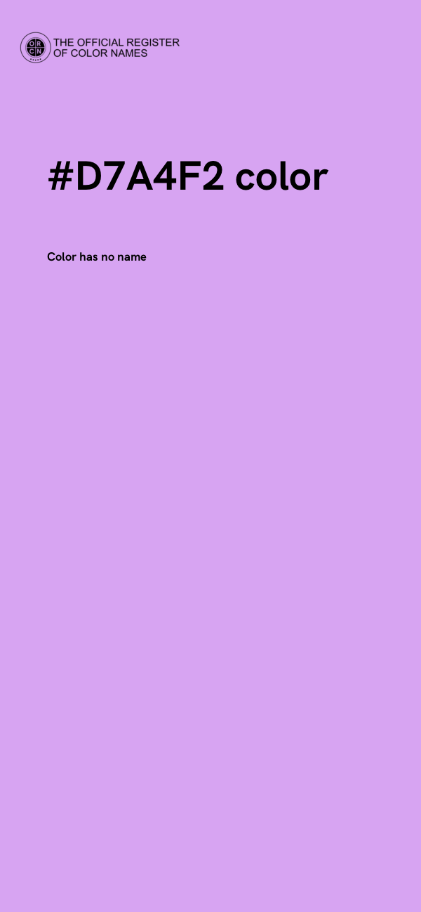 #D7A4F2 color image