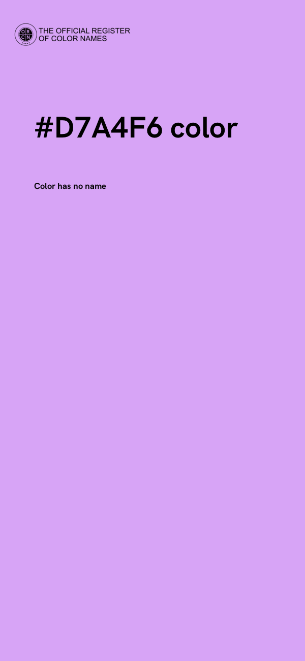 #D7A4F6 color image