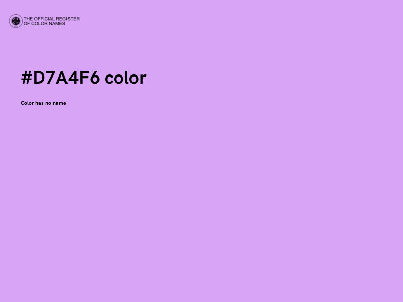 #D7A4F6 color image