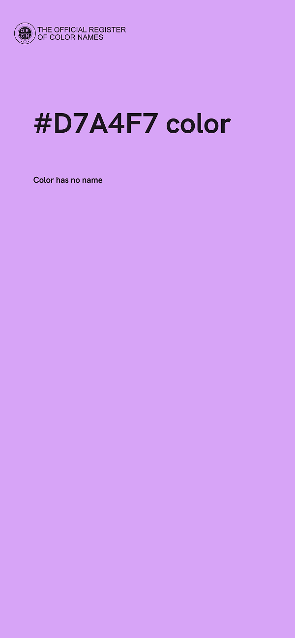#D7A4F7 color image
