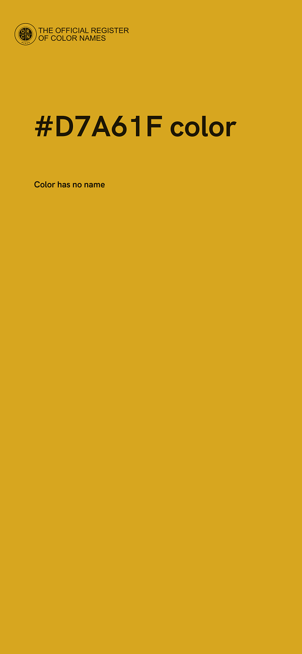 #D7A61F color image