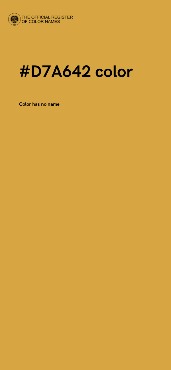 #D7A642 color image
