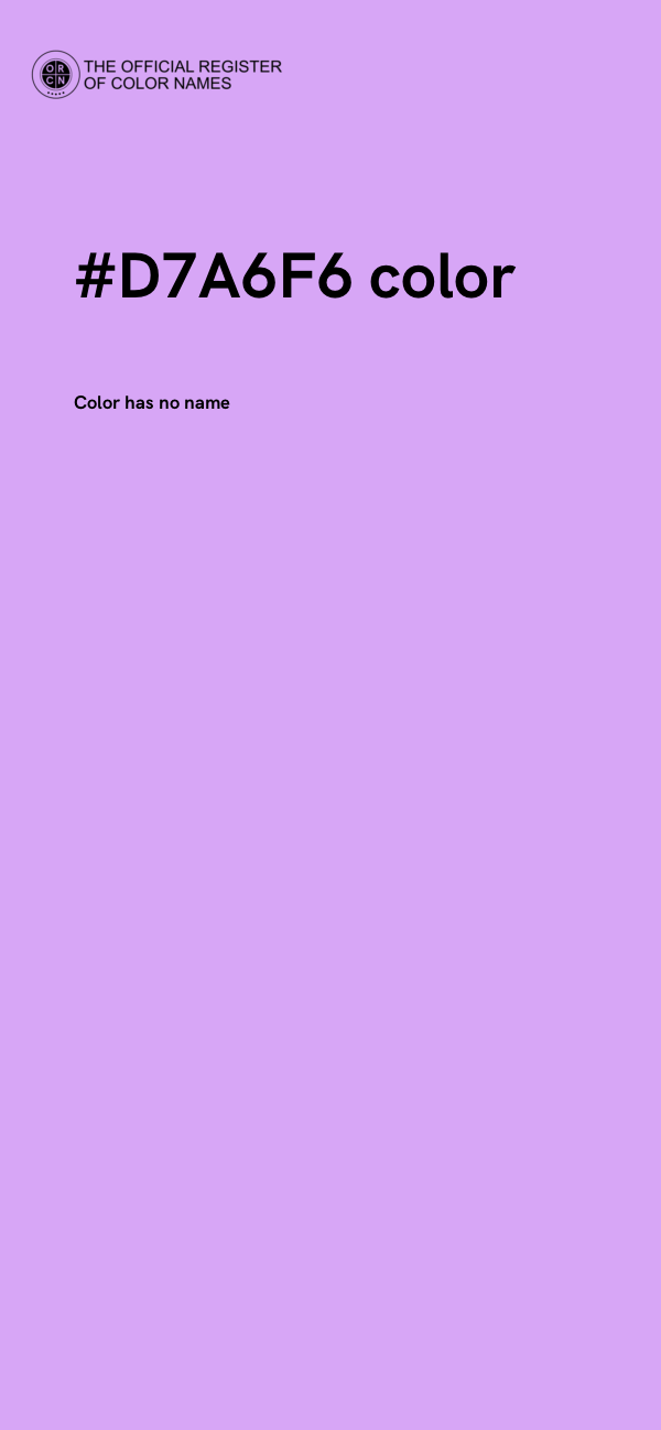 #D7A6F6 color image
