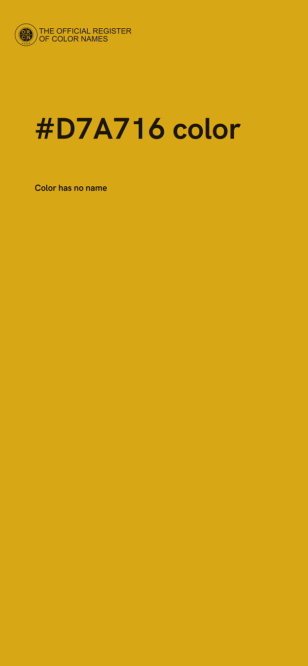 #D7A716 color image