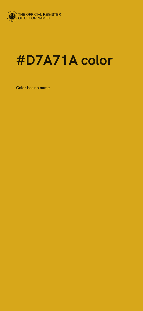 #D7A71A color image