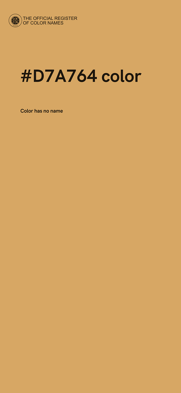 #D7A764 color image