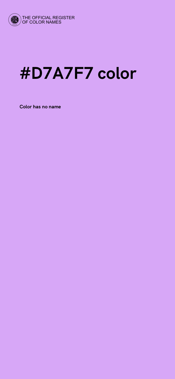 #D7A7F7 color image