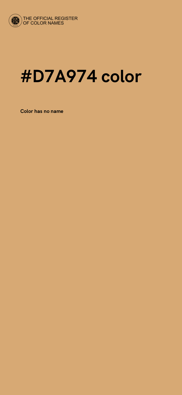#D7A974 color image