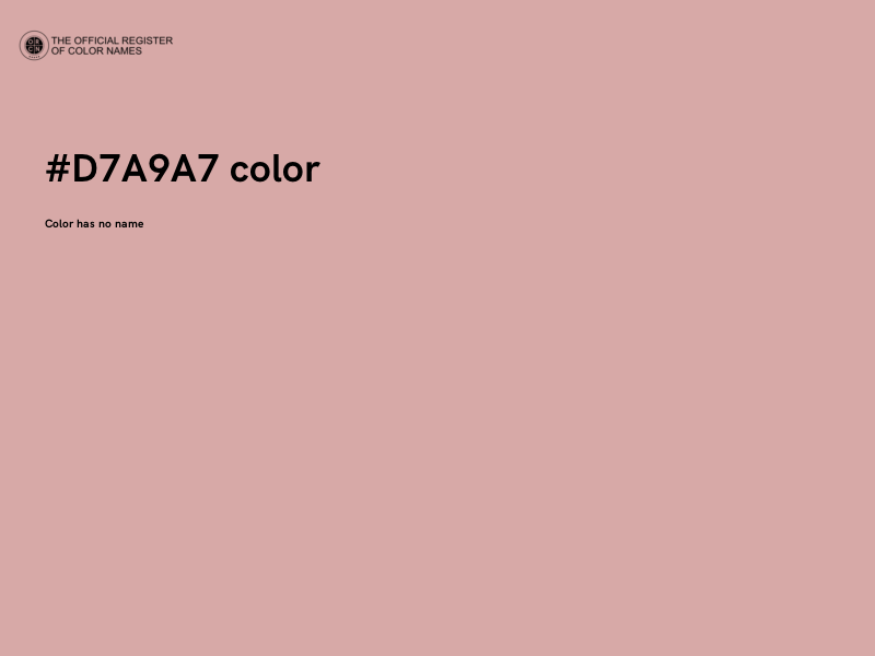 #D7A9A7 color image