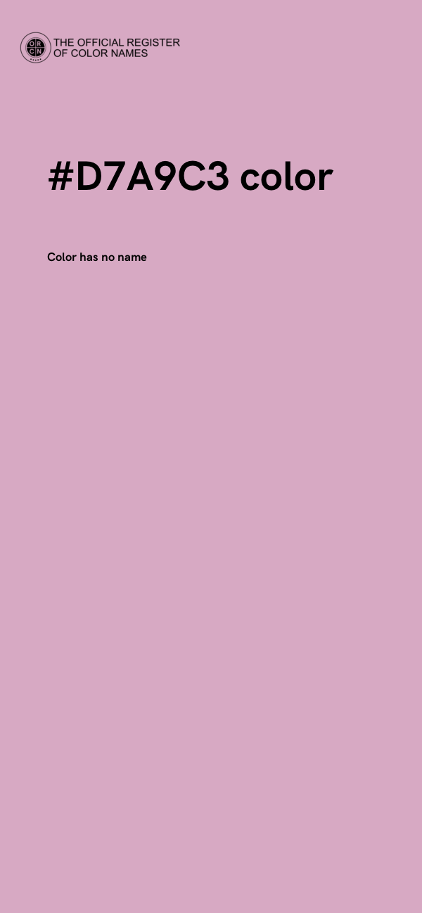 #D7A9C3 color image