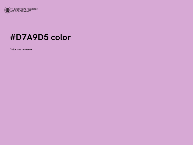 #D7A9D5 color image