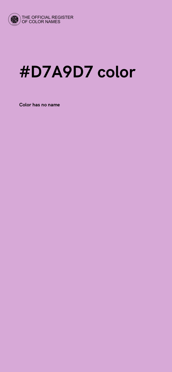 #D7A9D7 color image