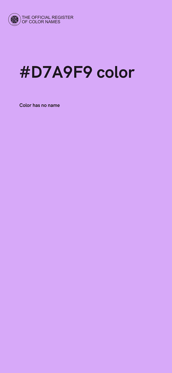 #D7A9F9 color image